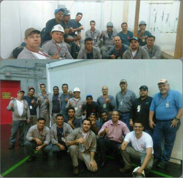 Equipe da Revisão Geral do gerador de energia na Usina de Angra 1